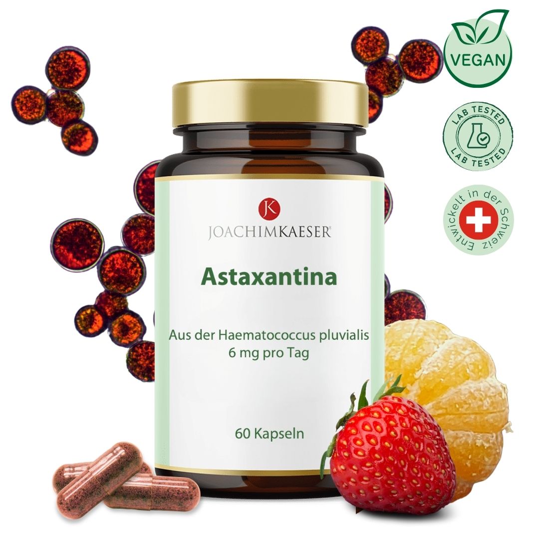 Astaxanthin – 6 mg aus der Mikroalge Haematococcus pluvialis, 60 Kapseln